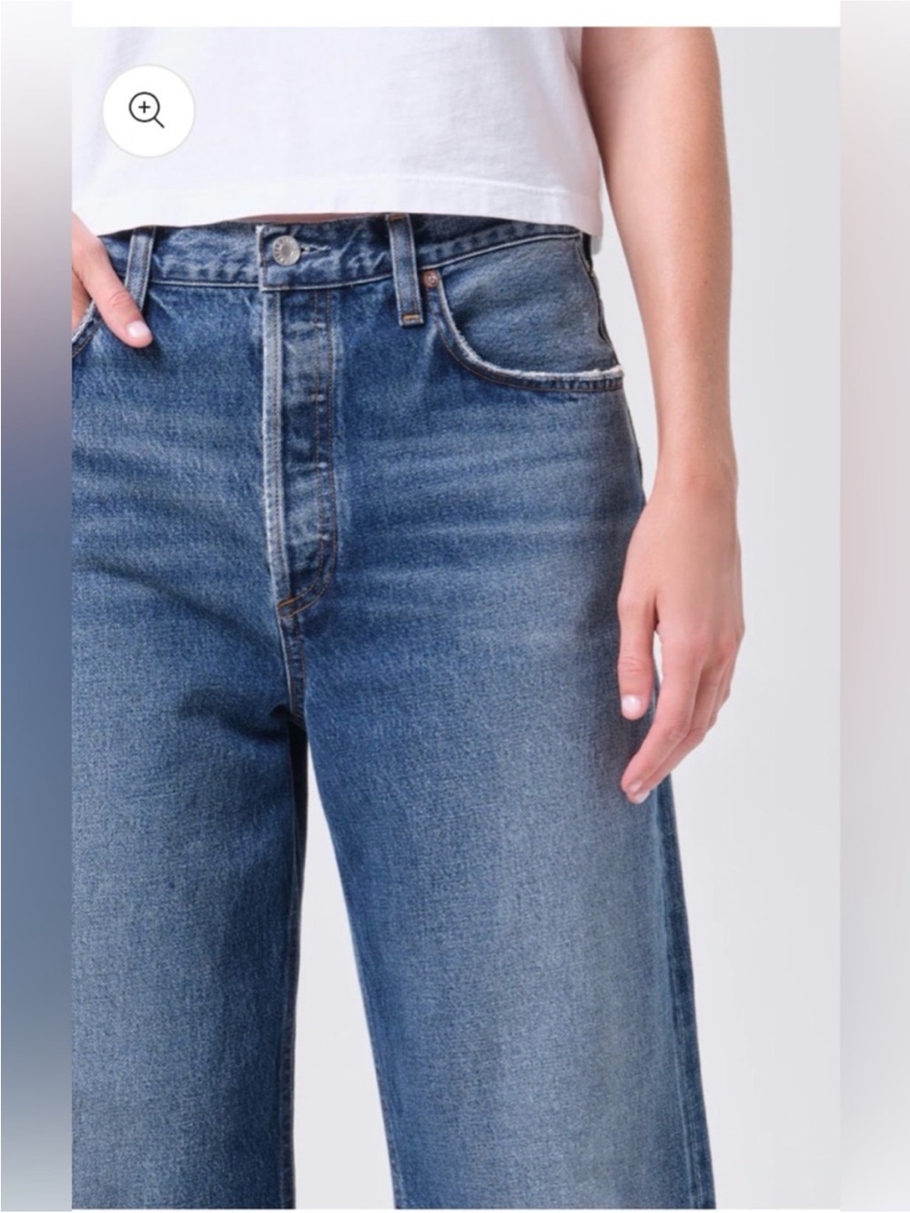 Free People AGOLDE Low-slung Baggy Jeans. NWT. Image